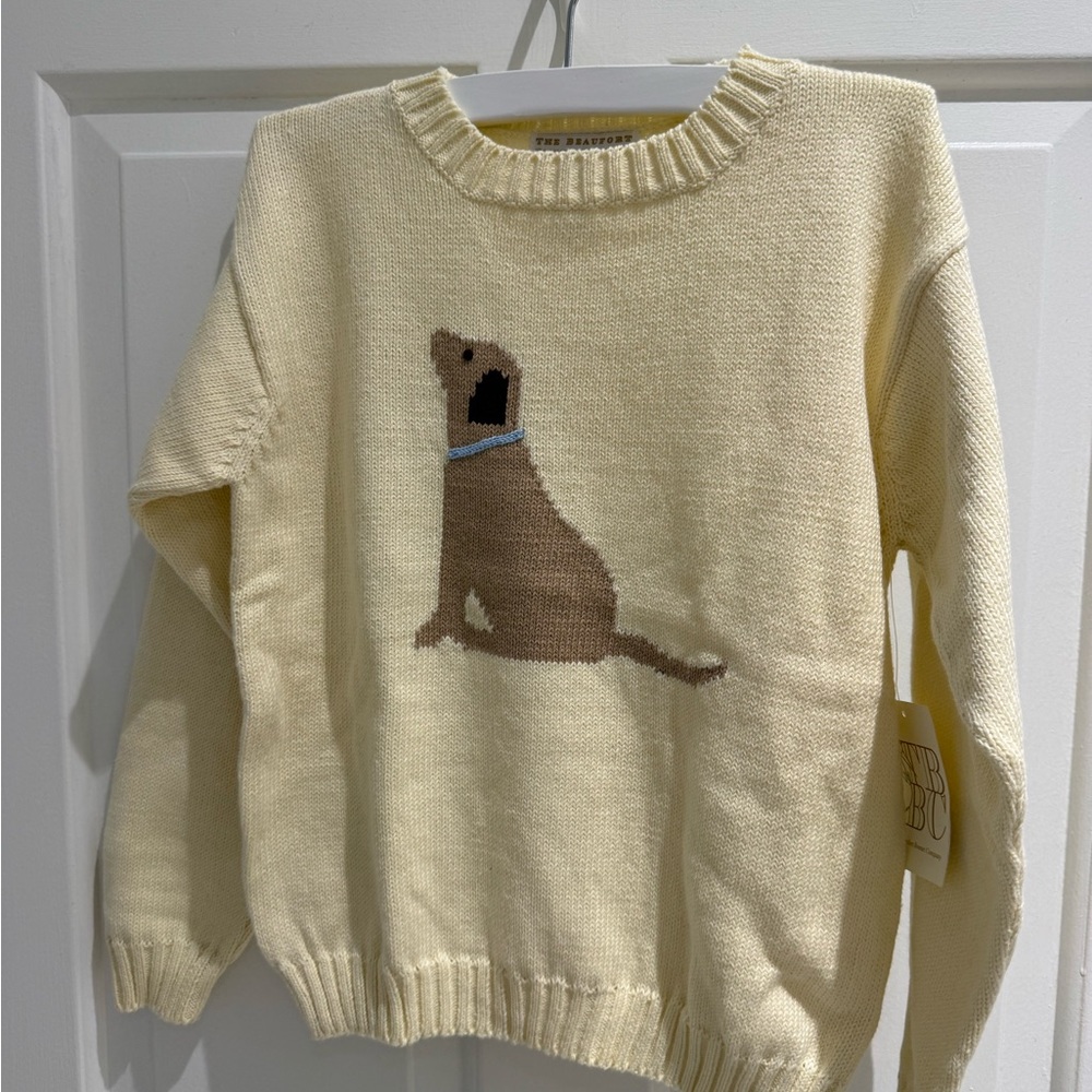 The Beaufort Bonnet Company Cream Sweater with Dog Design